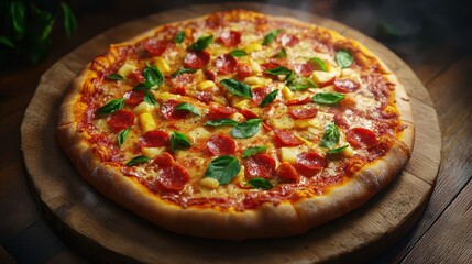 The Delicious Pepperoni Pizza