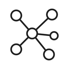 Molecule Icon vector image. Suitable for use on web apps, mobile apps, and print media.