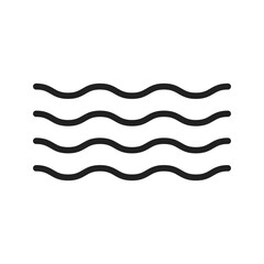 Waves Icon vector image. Suitable for use on web apps, mobile apps, and print media.