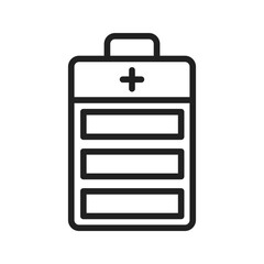 Battery Icon vector image. Suitable for use on web apps, mobile apps, and print media.