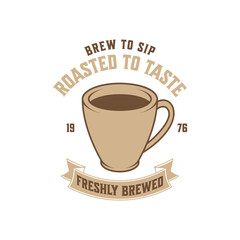 Coffee shop logo in vector