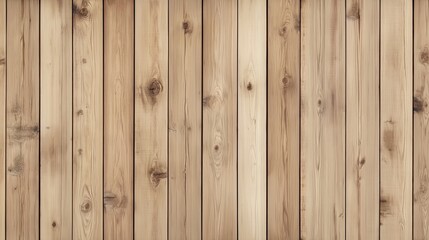 Natural light shines on wood floor. Vertical wooden planks form seamless texture. Light beige color creates warm atmosphere. Image perfect panorama. Suitable for interior design ideas, websites
