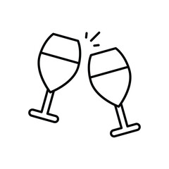Champagne Glasses vector icon