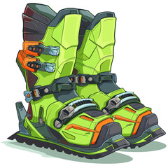 Skates on white background 