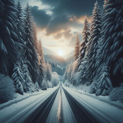 road in winter