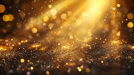 Golden Glitter Abstract Background