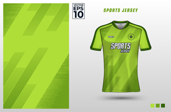 T-shirt sport design template for soccer, badminton, or volleyball jersey. Sport uniform in front view. Tshirt mock up for sport club. Vector Illustration