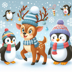 set of penguins