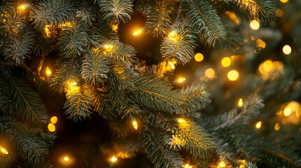 Fototapeta premium Minimalist Christmas Decor with Silver Bauble and String Lights