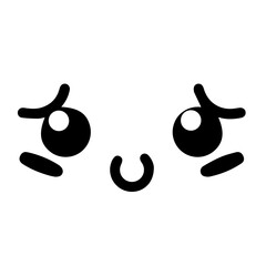 Cute black and white emoji expression illustration featuring a variety of playful and expressive faces, perfect for adding character and emotion to digital designs, communication, or art projects
