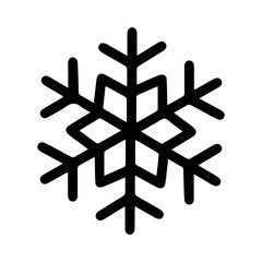 Black and White Snowflake Illustration: A simple yet intricate depiction of the geometric symmetry found in snowflakes, ideal for winter-themed designs or creative projects focused on nature’s beauty