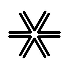 Black and White Snowflake Illustration: A simple yet intricate depiction of the geometric symmetry found in snowflakes, ideal for winter-themed designs or creative projects focused on nature’s beauty