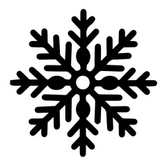 Black and White Snowflake Illustration: A simple yet intricate depiction of the geometric symmetry found in snowflakes, ideal for winter-themed designs or creative projects focused on nature’s beauty