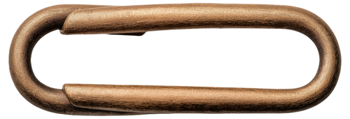 PNG Bronze metal carabiner lock