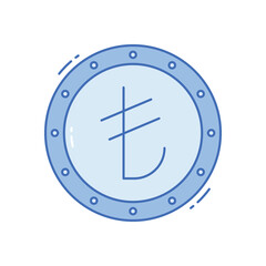Turkish lira vector icon