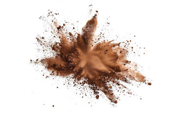 Powder splash in the shape of an explosion isolated AI Image 