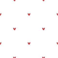 Cute seamless pattern with small hearts. Vector Pastel background. Valentines day and love