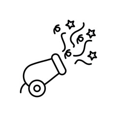 Confetti Cannon vector icon