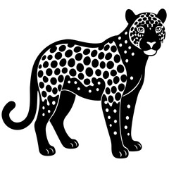 High-quality vector artwork of a fierce carnivorous jaguar, showcasing its wild and majestic nature, perfect for digital and print use.