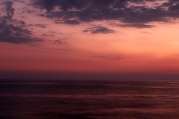 Sunset over the sea. Antalya Turkey