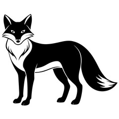 Vector artwork of a red fox, showcasing the carnivorous wild animal in detailed digital illustration, perfect for micro stock platforms.