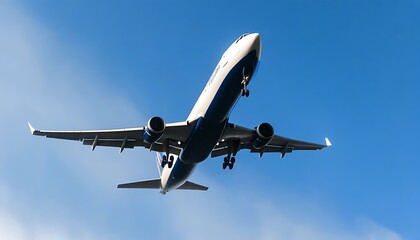 Fototapeta premium A masterpiece under flight, showcasing the elegance of aircraft.