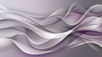 Fototapeta premium Abstract Grey and Purple Wavy Lines Design