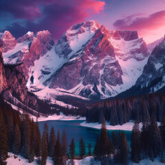 sunrise over the mountains