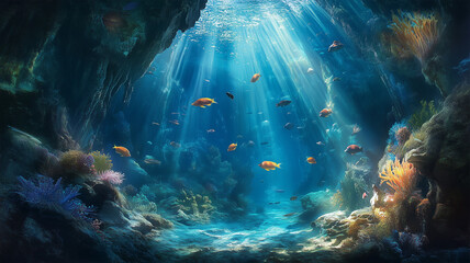 Obraz premium 高級感あふれるワインセラーの内部