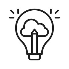 Creativity icon vector image. Suitable for use on web apps, mobile apps, and print media.
