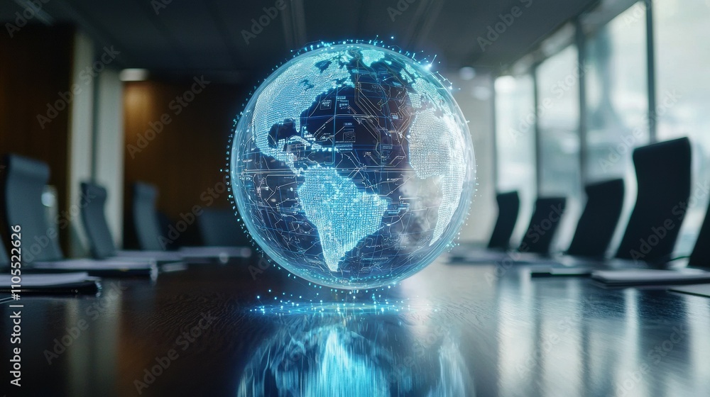 Poster ar globe display transforming conference rooms into interactive global engagement spaces