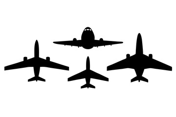 airplane vector silhouette.