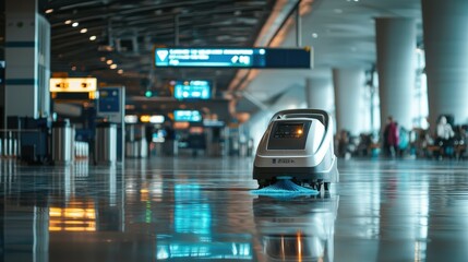 Futuristic robot cleaners innovative solutions for busy airport environments