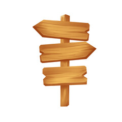 wooden signpost with three blank arrows