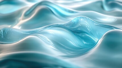Obraz premium Gentle ocean waves shimmering under sunlight at midday creating a tranquil atmosphere