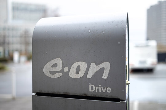 essen, North Rhine Westphalia., germany - 22 11 2024: e eon drive charging column