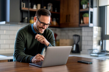 Young business man manager or teacher talking to camera having remote video conference call meeting