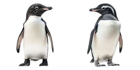 Obraz premium Penguin isolated on transparent background, Set of