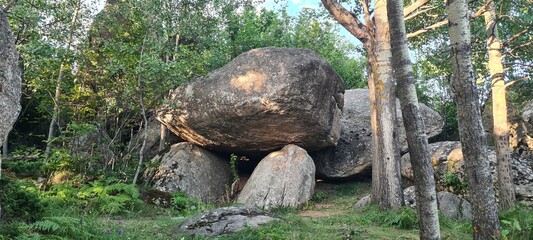 Obraz premium Dolmen naturel dans le chaos de Targassonne