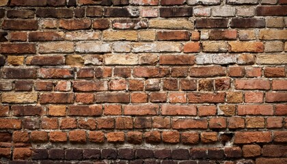 Obraz premium Old weathered wall made of old red bricks