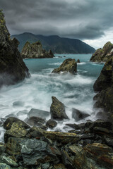 Beautiful east coast of Taiwan, waves and rocks, Taiwan beach.dng