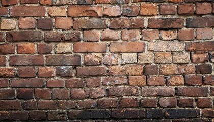Fototapeta premium Old weathered wall made of old red bricks