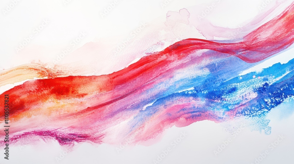 Poster colorful abstract watercolor painting creating dynamic shapes and patterns