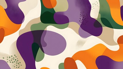 Abstract Colorful Organic Shapes Design