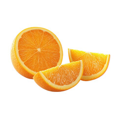 Fototapeta premium Fresh orange slices on a white isolate background.