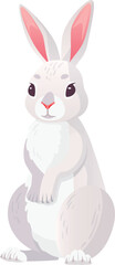 Easter bunny mascot. Cute pet cartoon animal