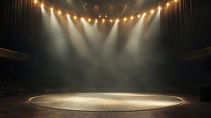 Voice Communication Concept, Concert hall scene with a speaker s voice reverberating, showing depth and resonance