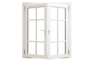 Obraz premium White window structure, with glazed sashes.