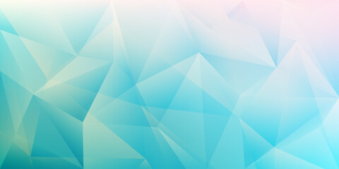 luminous turquoise triangle polygon pattern background