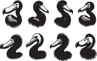 Classic Dodo Bird Head Silhouette © MehmetKemal